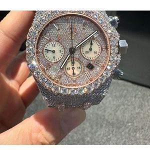 Reloj Unisex con Incrustaciones de Moissanita, con Fecha Automática, Diamantes Incoloros de Alta Calidad, Precio de Mayoreo, Superventas - Product Image 6