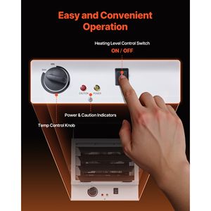 Riscaldatore Elettrico da Garage 5000 Watt, Montaggio a Parete/Soffitto per 2 Auto, con Protezione da Surriscaldamento e 3 Angoli Regolabili per Uso Esterno - Product Image 4