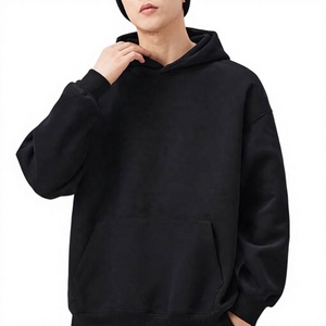 Sweat à capuche streetwear personnalisé avec impression en relief, 500 g/m², épais, pour hommes, surdimensionné, sweats à capuche personnalisés OEM pour hommes - Product Image 2