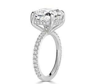 <b>Cushion</b> Cut Certified Lab Grown Diamond Solitaire Engagement <b>Ring</b> VVS1 Clarity 10K/14K/18K Solid Gold IGI Certified Party Wear - Product Image 4