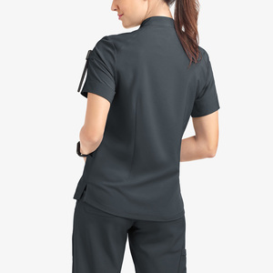 Chemises de travail médicales personnalisées pour hôpitaux, en tricot respirant, à manches courtes - Product Image 3