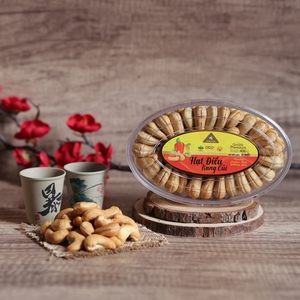 High Quality Dong Phu Brand Vietnam Roasted Cashew <b>Nuts</b> W180 ISO Certified Unique Buttery Salty Flavor - 400g Oval Gift Box - Product Image 5