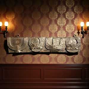 Panel de Pared de Madera Tribal Naga de la India, Tallado a Mano, Decoración Arquitectónica, Estilo Rústico Antiguo, para Interiores de Hotel, Combinable, 1 Contenedor - Product Image 1