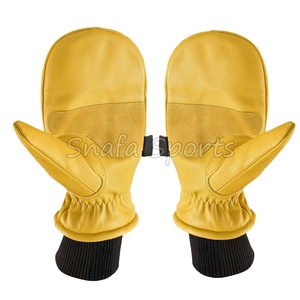 Gants de protection pour les mains en cuir personnalisés, pour adultes et jeunes, avec logo personnalisé - Product Image 3