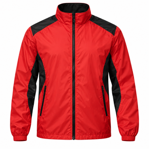 Custom Printed <b>Men's</b> Zipper Outdoor Lightweight Windbreaker <b>Jacket</b> Waterproof Spring Season <b>Blouson</b> Thin OEM Service - Product Image 1