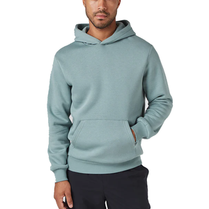 Pulls à capuche en polaire pour hommes, qualité supérieure, avec poches, mélange polyester/coton, finition délavée, broderie et impression personnalisées, vente en gros - Product Image 2