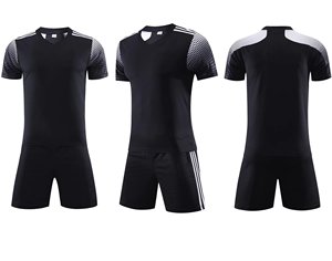 Ensemble de maillots de football unisexes de qualité supérieure 100% polyester, vêtements de sport personnalisés pour l'entraînement, uniforme de football à manches courtes, haute qualité - Product Image 2