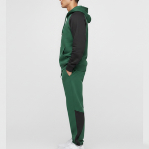 Custom Made <b>Hip</b> Hop Style Color Block Zip Up Tracksuit <b>For</b> Men Fashionable Heavyweight Flare Style Breathable Jogging Set - Product Image 5