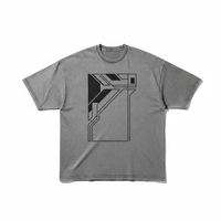 T-shirt Oversize Tricoté Lourd pour Homme, Personnalisable avec Logo, Impression Luxe, Épaules Tombantes, Style Streetwear, Livraison Gratuite