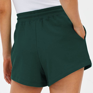 Shorts pour femmes confortables, durables, taille haute, respirants, séchage rapide, anti-plis, en Spandex/Polyester, avec cordon de serrage - Product Image 2