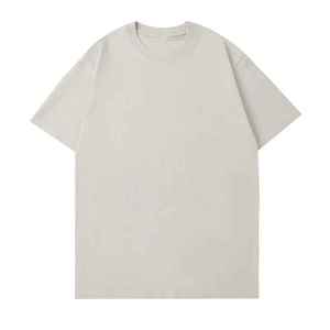 T-shirt pour homme en coton lourd à col rond et manches courtes, coupe ample, couleur unie, avec logo personnalisé, idéal pour l'été - Product Image 4