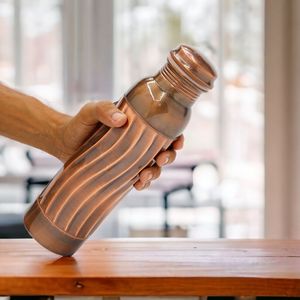 Luxury Pure <b>Copper</b> <b>Bottle</b> With Elegant Polished Finish Perfect Gift For Men Women Family And Friends - Product Image 1