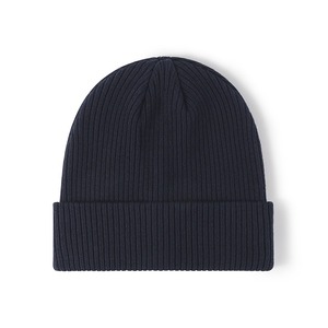 Unisex 3D Embroidery In-Stock Cold-Proof Thickened Vertical Stripes Warm Knitted Hat Trendy Winter <b>Wool</b> <b>Beanies</b> - Product Image 1
