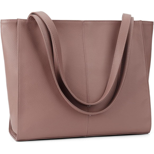 Sac à bandoulière léger et imperméable en cuir véritable pour femme avec fermeture éclair, durable, à rayures décoratives, tendance - Product Image 1