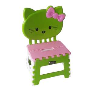 Chaise bébé pliable la plus vendue, mobilier de maternelle, chaise pliante en plastique motif chaton personnalisable pour tout-petit - Product Image 2