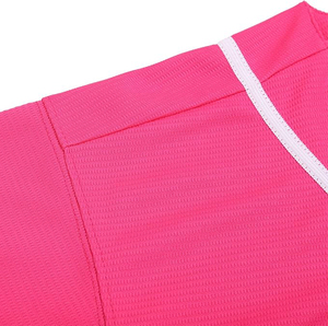 Camiseta de Béisbol Rosa Sólido con Detalles en Blanco, Ropa Deportiva Unisex Vibrante para Eventos Promocionales y Moda de Equipo - Product Image 5