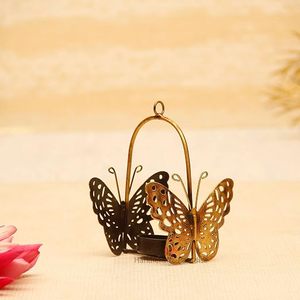 <b>Butterfly</b> Shape Brass <b>Tea</b> Light Holder For Home Decoration Durable Metal Candle Holder - Product Image 1