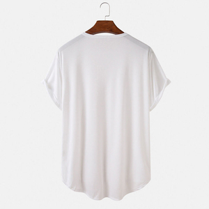Camiseta Personalizada para Hombre con Dobladillo Curvo, Estampado Gráfico de Fénix, Corte Musculoso, Mezcla de Algodón y Elastano, Transpirable, para Verano - Product Image 6
