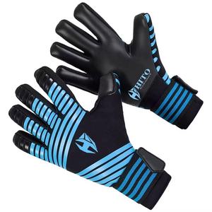 Gants de gardien de but, paume avant en latex allemand de 4 mm, dos en silicone imprimé, sangle à rouleau négatif, enveloppe de pouce en caoutchouc, languette en T - Product Image 5