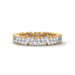 Anillo de Boda de Diamante Cultivado en Laboratorio, Corte Pera, VVS2, Oro de 18K, Banda de Eternidad para Mujer, Regalo de Aniversario - Product Image 1