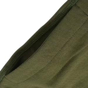 Nouveau Short de Survêtement Tendance Vert Olive Épais, Personnalisable, en Toile 100% Coton, Taille Haute, Écologique, Respirant, pour Tenue Décontractée - Product Image 3