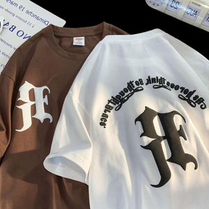 Vente en gros de T-shirts pour hommes de créateur, personnalisés, style streetwear, formels, en coton tricoté uni, à épaules tombantes, coupe oversize, avec motif 3D - Product Image 4
