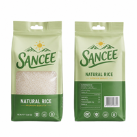Sacs de stockage alimentaire personnalisés avec logo, recyclables, en BOPP/PE, thermoscellables, à soufflets latéraux, de qualité alimentaire, pour l'emballage du riz, du sucre, de la farine, des graines et des céréales (1 kg-50 kg)