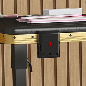 Estación de manicura portátil de oro negro, mesa de Arte de uñas con espejo LED, cajones bloqueables por Bluetooth, poste telescópico para salones - Product Image 3