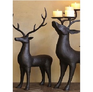 Support de Bougie en Métal Argenté Traditionnel en Forme de Renne, Décoration de Noël de Luxe, Présentoir à Bougies en Forme de Renne, Support de Décoration de Noël - Product Image 2