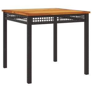 Ensemble de salle à manger de jardin de taille moyenne avec revêtements amovibles en rotin PE noir - Product Image 5