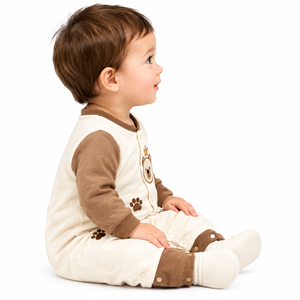 Wholesale <b>Baby</b> Bear Embroidery Knit Romper Cute Cartoon Bear Long Sleeve Infant <b>Baby</b> <b>Clothing</b> One Piece Bodysuit - Product Image 3