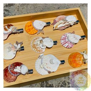 Pinces à cheveux personnalisées en coquillages naturels – Formes, couleurs et motifs sur mesure pour marques – Accessoires capillaires côtiers – Vente en gros - Product Image 6