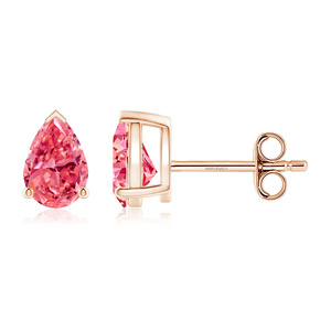 Boucles d'oreilles clous Vaayu Jewels en zircon taille goutte d'eau, classiques pour femme, pour mariage et usage quotidien, en or 10K 14K 18K et argent 925 935 - Product Image 2