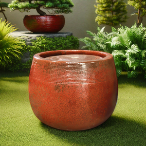 น้ำพุ WF011H35R เซรามิกสำหรับตกแต่งสวนดีไซน์ผนังบ้านทำจากเวียดนาม - Product Image 4