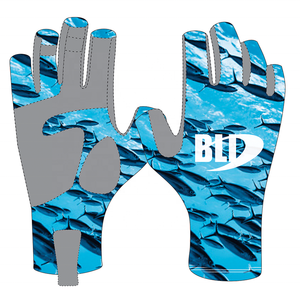Gants de pêche demi-doigts en cuir Barco BLI-3002 de haute qualité, personnalisables, prix de gros, impression par sublimation, silicone - Product Image 1