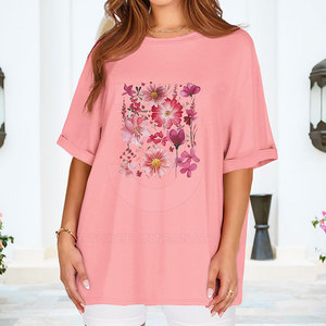 Colección Premium de Ropa Urbana, Camisetas Holgadas de Algodón Suave para Mujer, Estilo Casual, Color Liso, para un Look Moderno y Elegante - Product Image 5