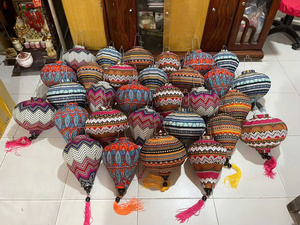 VIETNAMESE SILK HOI AN LANTERN COLORFUL HANDMADE HANGING LANTERN FOR TET MID AUTUMN FESTIVAL WEDDING HOME DECOR - CARYLN - Product Image 6