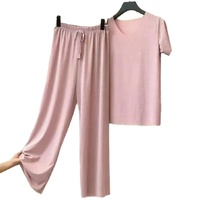 Pijamas de Algodón Orgánico Tejido para Mujer, Primavera/Verano, Ropa de Dormir Transpirable, Romántica, Vintage, Lujosa, Elegante y a la Moda