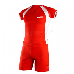 Ensemble uniforme de volley-ball pour hommes, vert et jaune dégradé, manches courtes, respirant, 100% polyester, imprimé sur le devant, short - Product Image 5