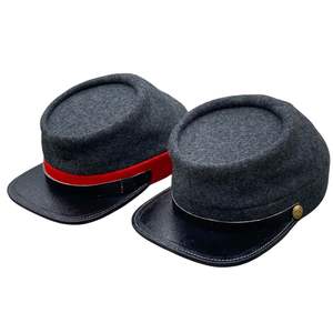 Reproducciones históricas de gorras de la era de la Guerra Civil de Estados Unidos, como la gorra Kepi de la Unión Civil, un tipo de gorra tipo forage. - Product Image 2