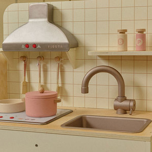 Trending Fiesta Solid Wood Contemporary Design Unisex <b>Kitchen</b> <b>Set</b> Pretend Latte Cream 700*530*170 Popular <b>Kitchen</b> Food <b>Toys</b> for - Product Image 3