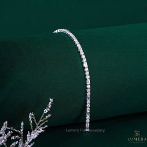 Bracelet tennis en diamants de laboratoire certifiés IGI, taille ronde et émeraude, or 9K 10K 14K 18K, bijoux fins pour femmes, mariage - Product Image 6