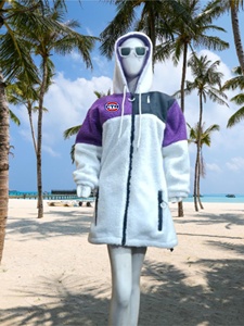 Manteau à capuche zippé intégral pour homme, sur mesure, 100 % imperméable, en laine sherpa, avec broderie 3D, impression numérique, anti-plis, pour l'hiver - Product Image 6