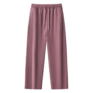 Custom Men Women Sweatpants <b>Elastic</b> Waist Drawstring Straight Leg Loose Joggers Casual OEM ODM Manufacturer - Product Image 3