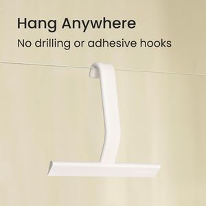 Tergivetro doccia in silicone monopezzo con gancio integrato per appendere facilmente, ideale per finestre, porte e specchi domestici - Product Image 3