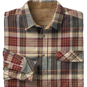 Camisas de Franela a Cuadros Clásicas para Hombre, Camisas Casuales de Manga Larga con Botones y Corte Regular, Venta al Por Mayor Personalizada - Product Image 2