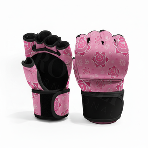 Gants de sparring MMA professionnels sans doigts pour l'entraînement de grappling, la boxe, le kickboxing, en cuir, à séchage rapide, avec fermeture à lacets - Product Image 2