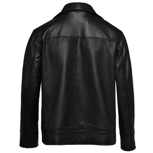 Veste en cuir pour homme, veste de motard personnalisée de qualité supérieure, en cuir véritable, matière douce et confortable, coutures durables, style décontracté - Product Image 2