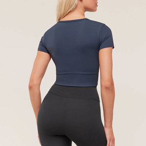 Camiseta Deportiva Ligera de 210 Gsm para Mujer, con Sujetador Incorporado Extraíble, Fabricante de Camisetas Cortas de Manga Corta - Product Image 6