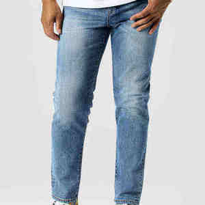 Jeans Clásicos de Pierna Recta para Hombre al por Mayor, Cómodos, Elegantes, Casuales, Duraderos, Transpirables, Pantalones de Mezclilla Estilo Urbano - Product Image 3
